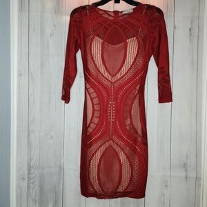 Valentines Day Dress -- Lace Sheath Dress- Size M
